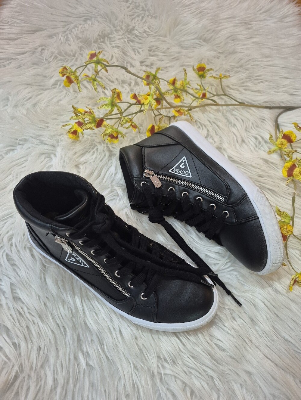 Guess High-Top Sneakers in Black